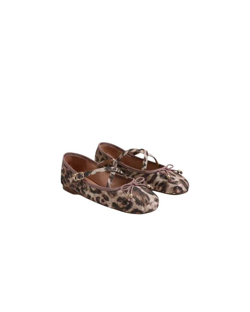 Circus.NY Brown Zuri Strap Ballet Flat
