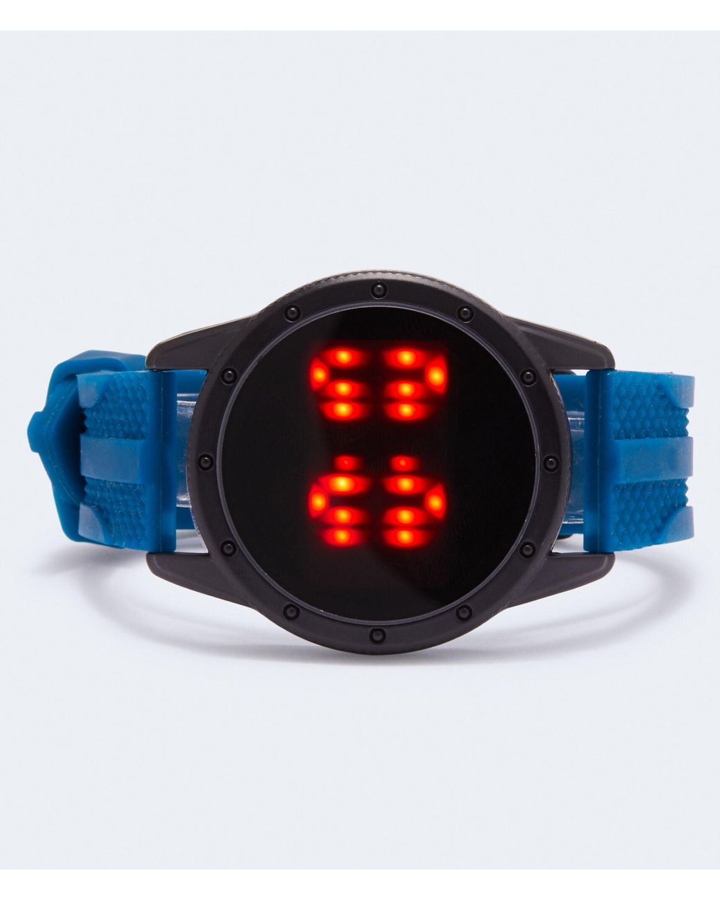 Aéropostale Round Textured Rubber Digital Watch in Navy (Blue) | Lyst