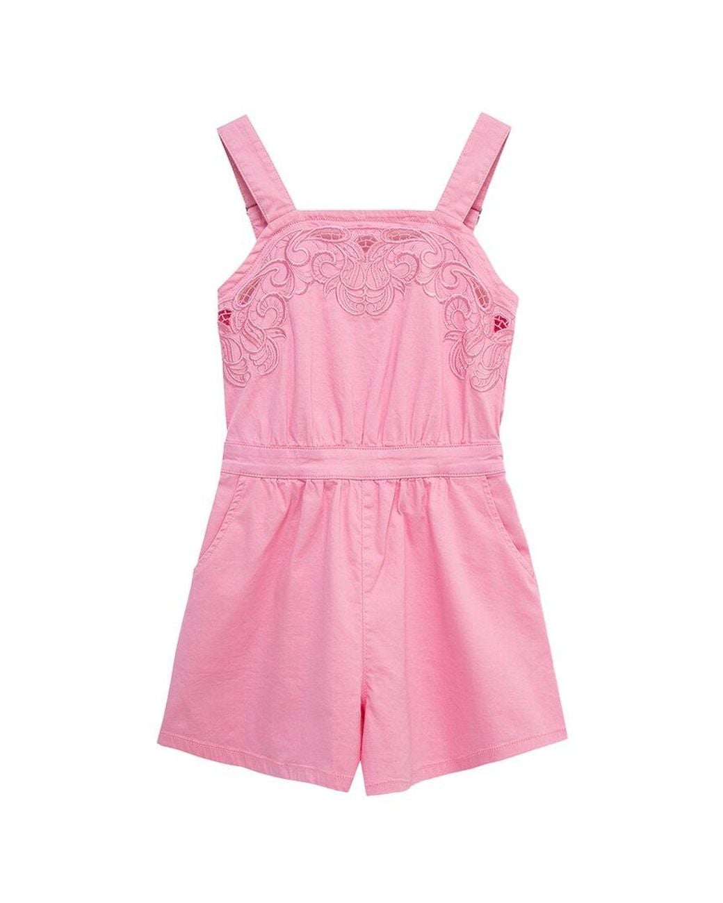 Habitual Pink Embroidered Romper
