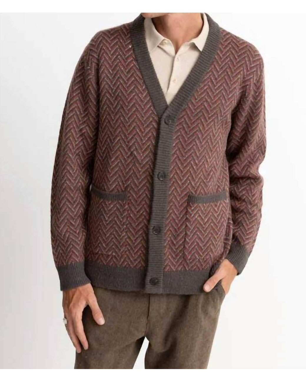 Herringbone cardigan deals