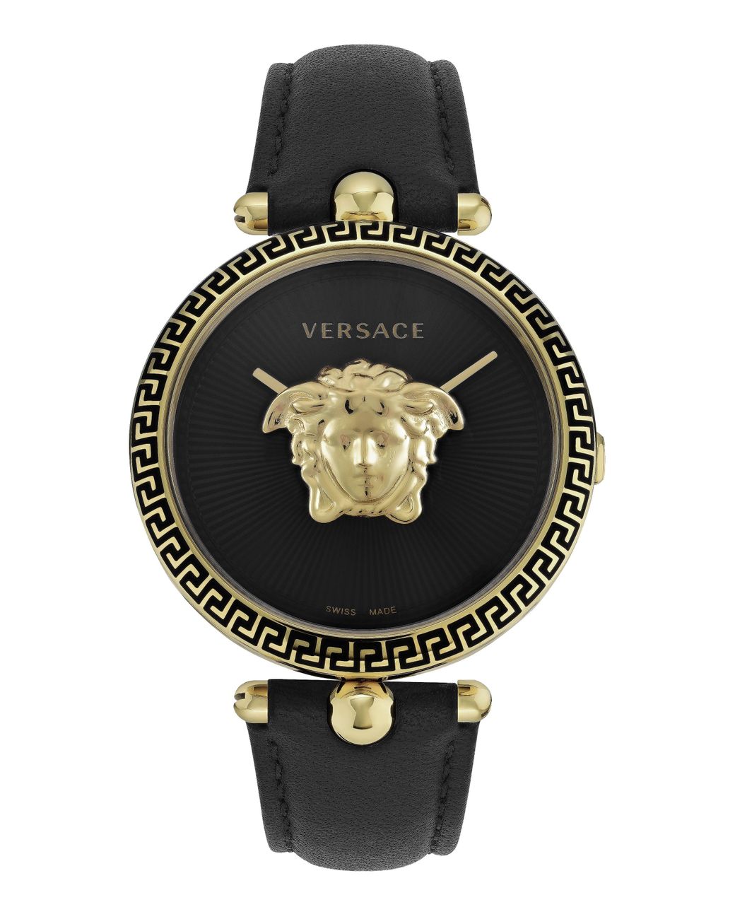 Versace Palazzo Empire Leather Watch in Black Lyst