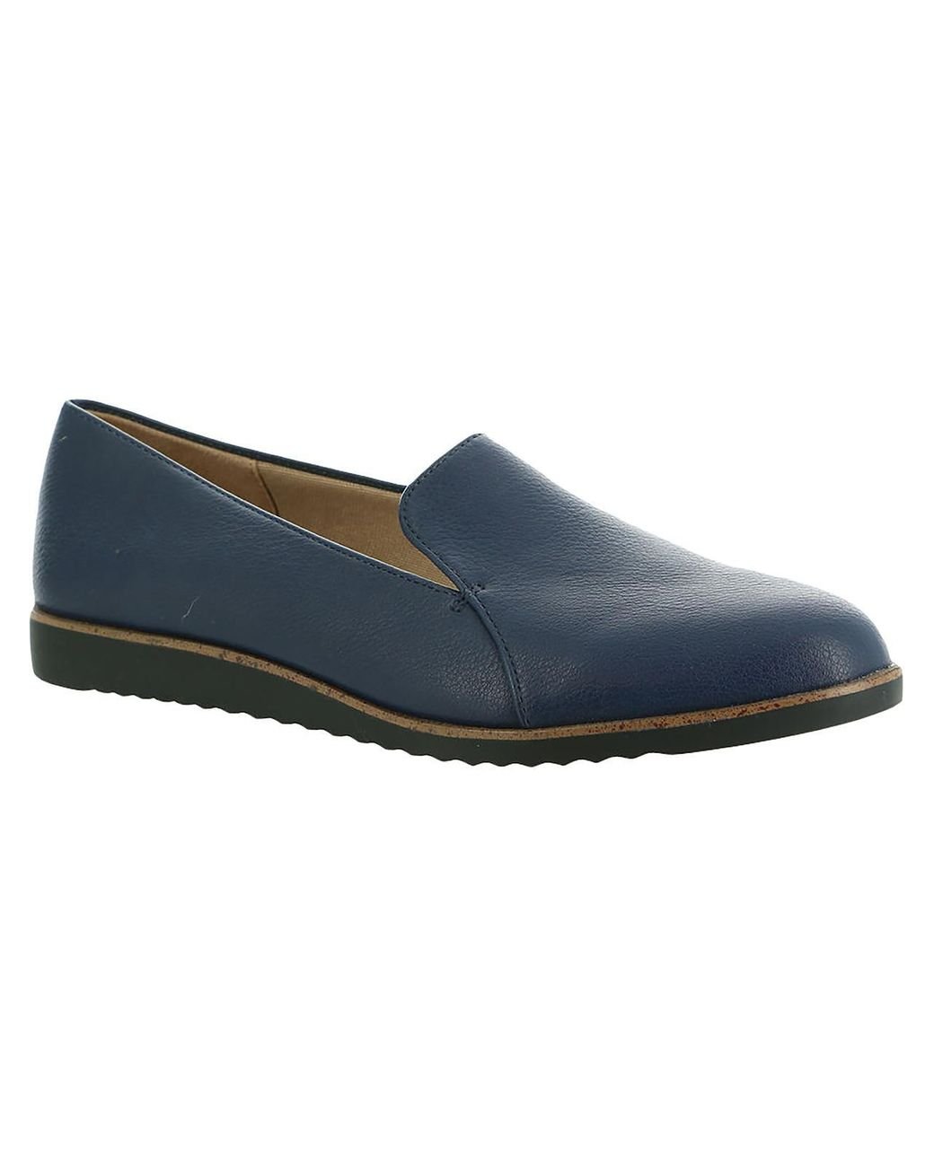 Blue leatherette hotsell slip on loafer
