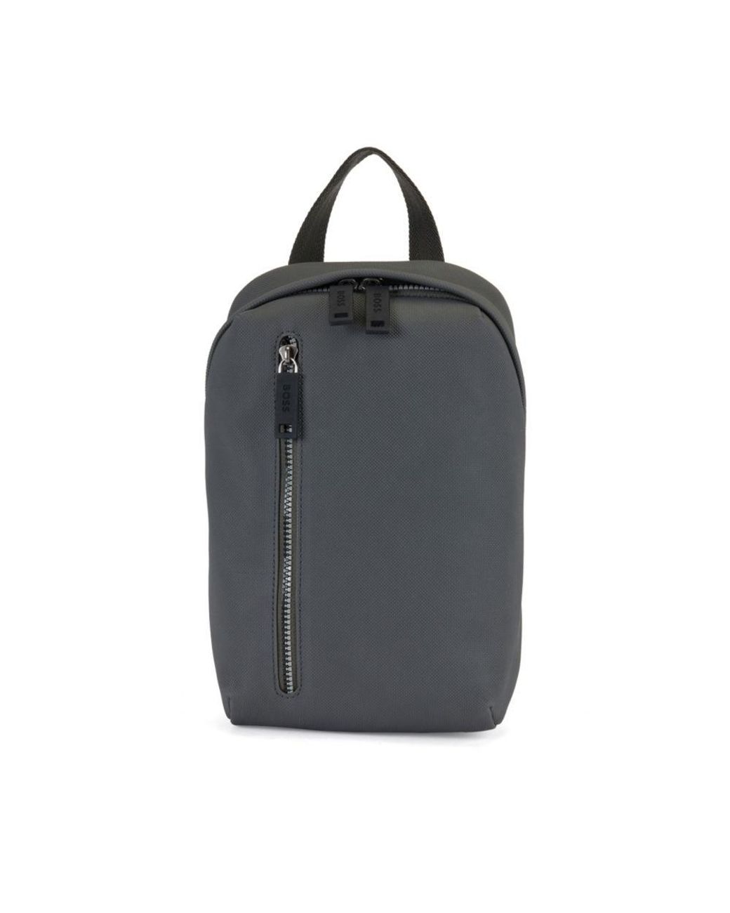 BOSS by HUGO BOSS Hugo - Mono Strap Backpack With Logo Patch And Zipped  Pocket in Dark Grey (Gray) | Lyst