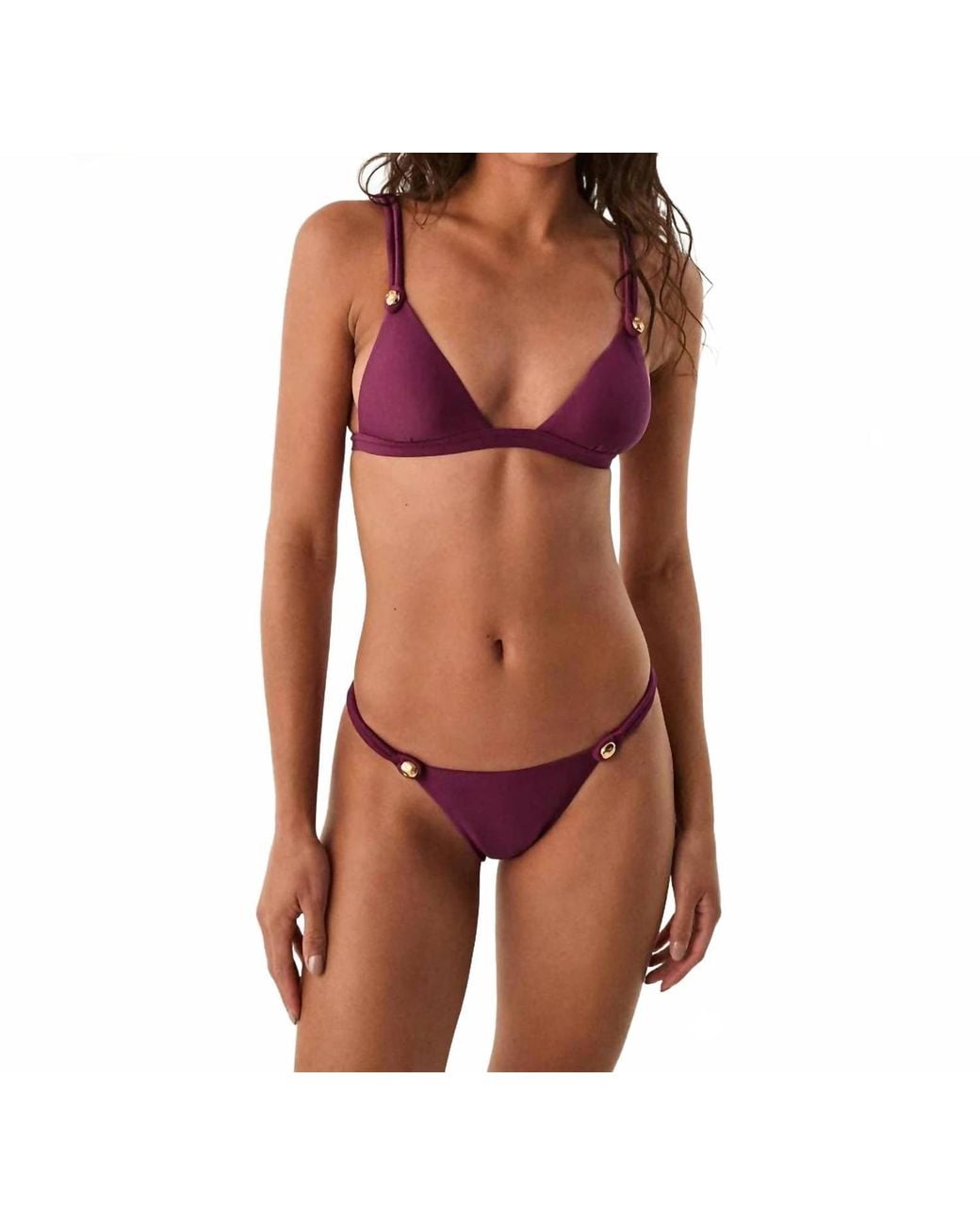 ViX Red Matte Meera Parallel Triangle Bikini Top