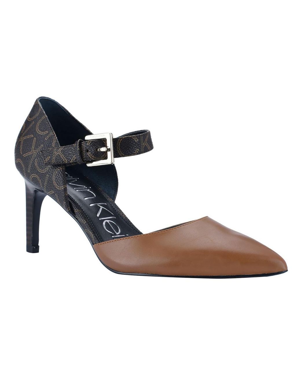 Calvin Klein Sekin 2 Patent Mary Janes D'orsay Heels Lyst