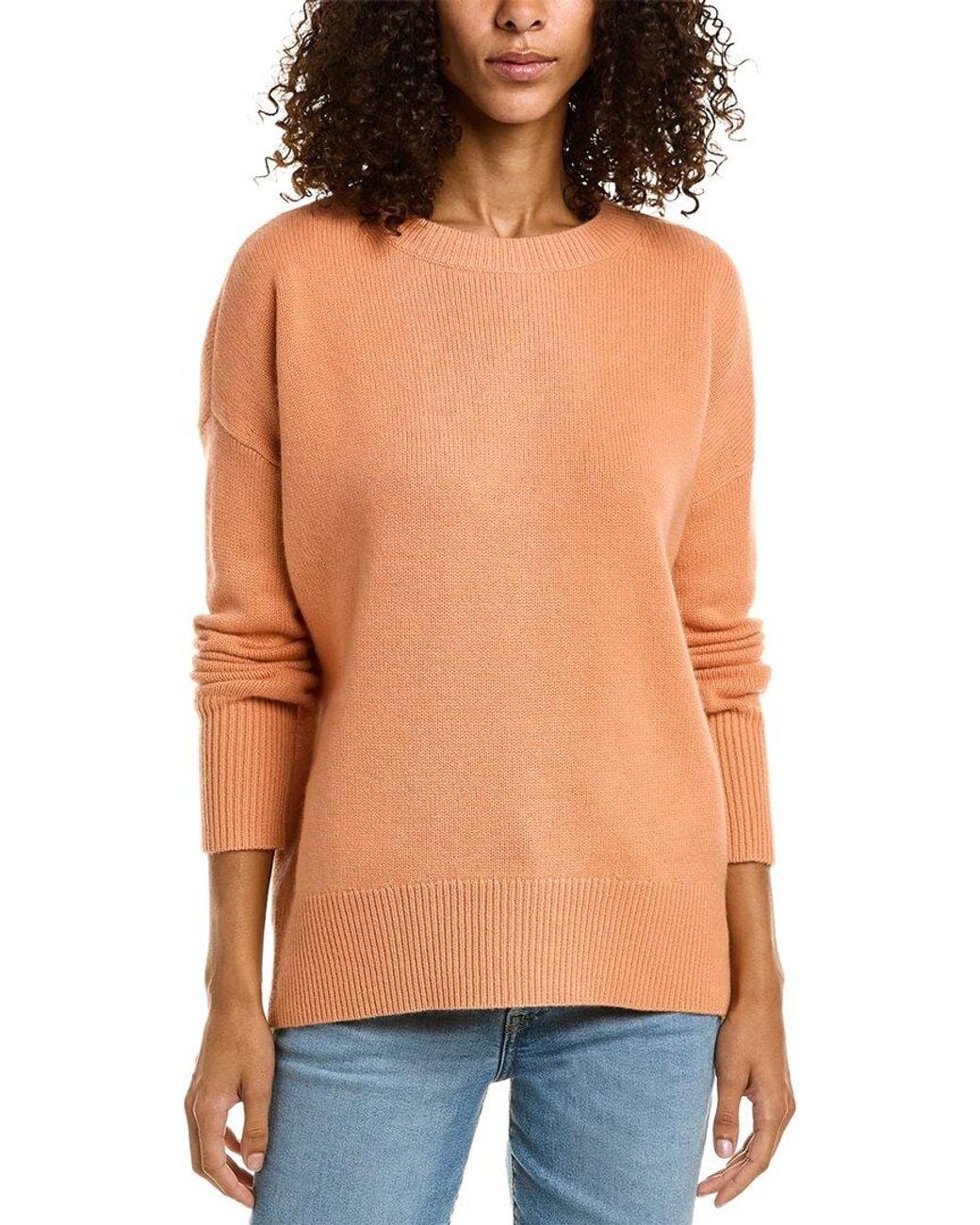 Theory Karenia Cashmere Sweater in Orange | Lyst