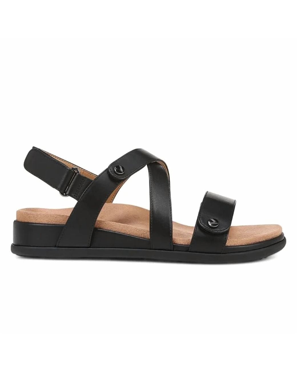 Vionic Black Cypress Strappy Sandals