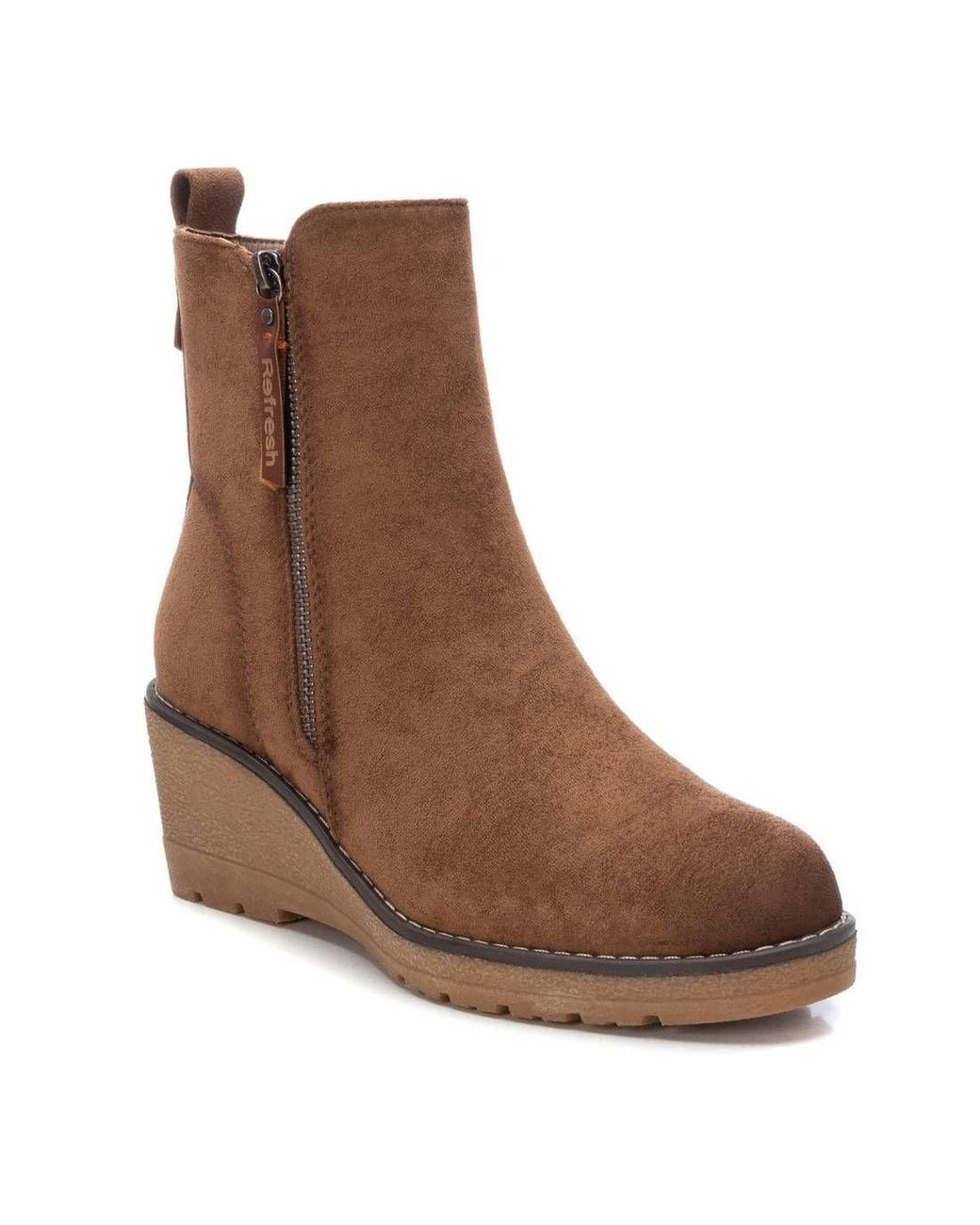 Xti Brown Suede Booties By