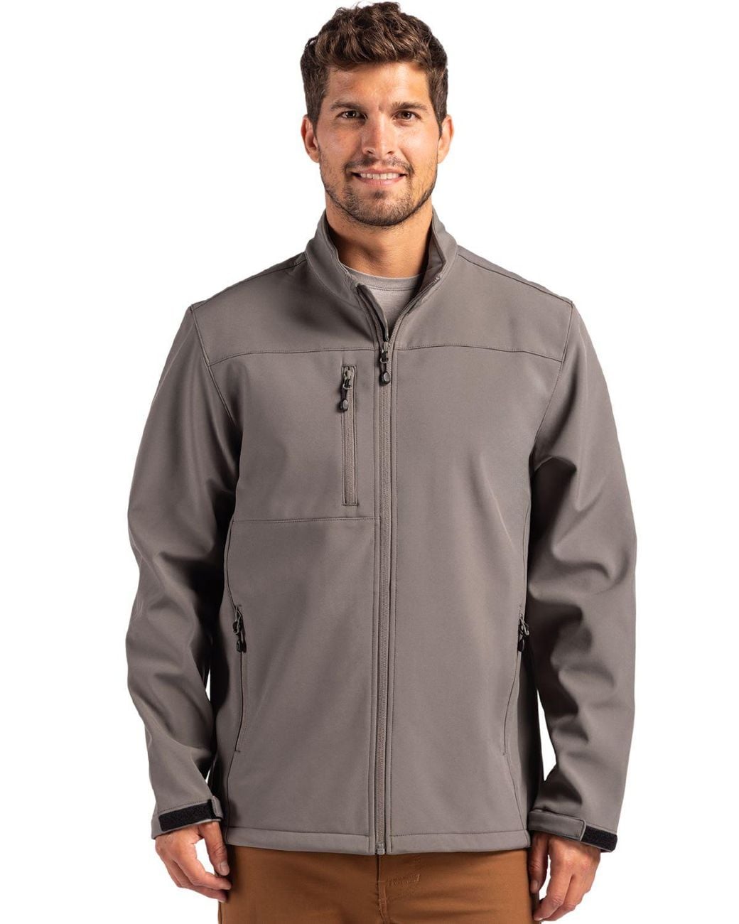 Clique Gray Tempest Waterproof Full Zip Softshell Jacket for men