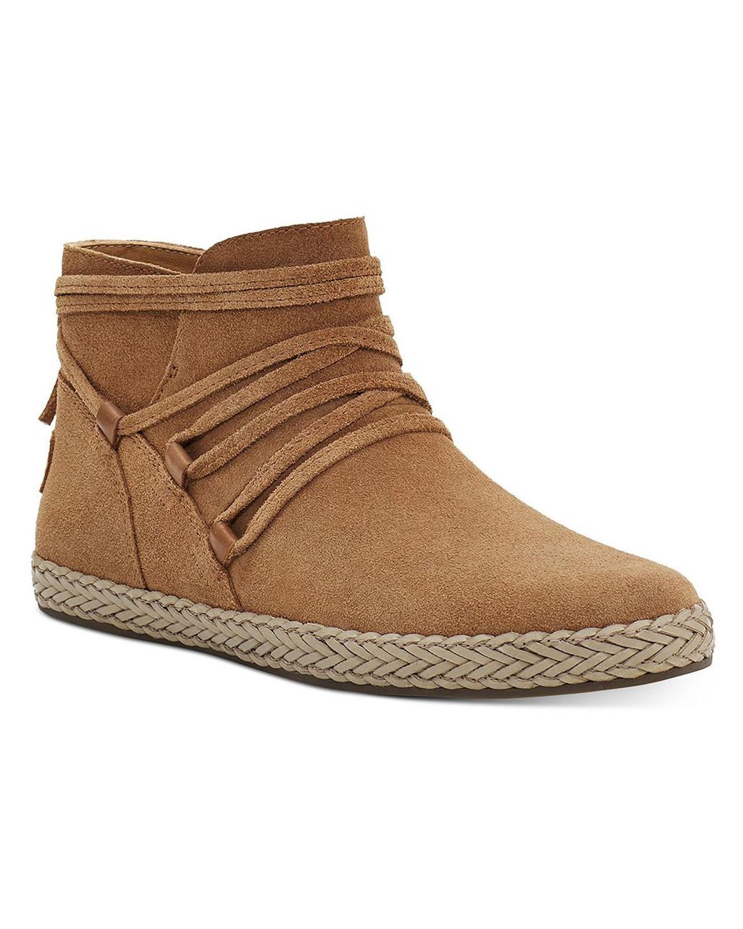 UGG Rianne Suede Casual Ankle Boots in Brown | Lyst