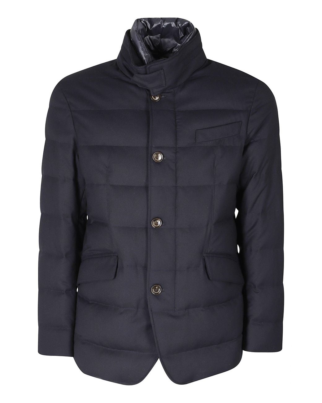 Montecore Blue Quilted Padded Wool Down Jacket for men