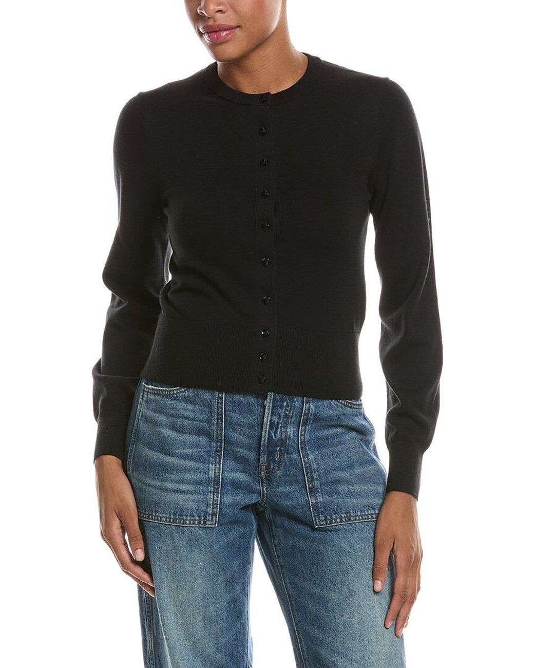 Madewell Black Button Front Cardigan