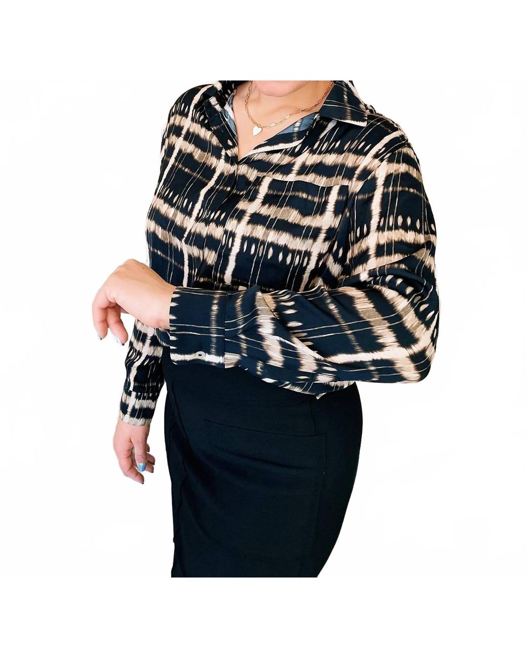 GRADE & GATHER Blue Ava Top