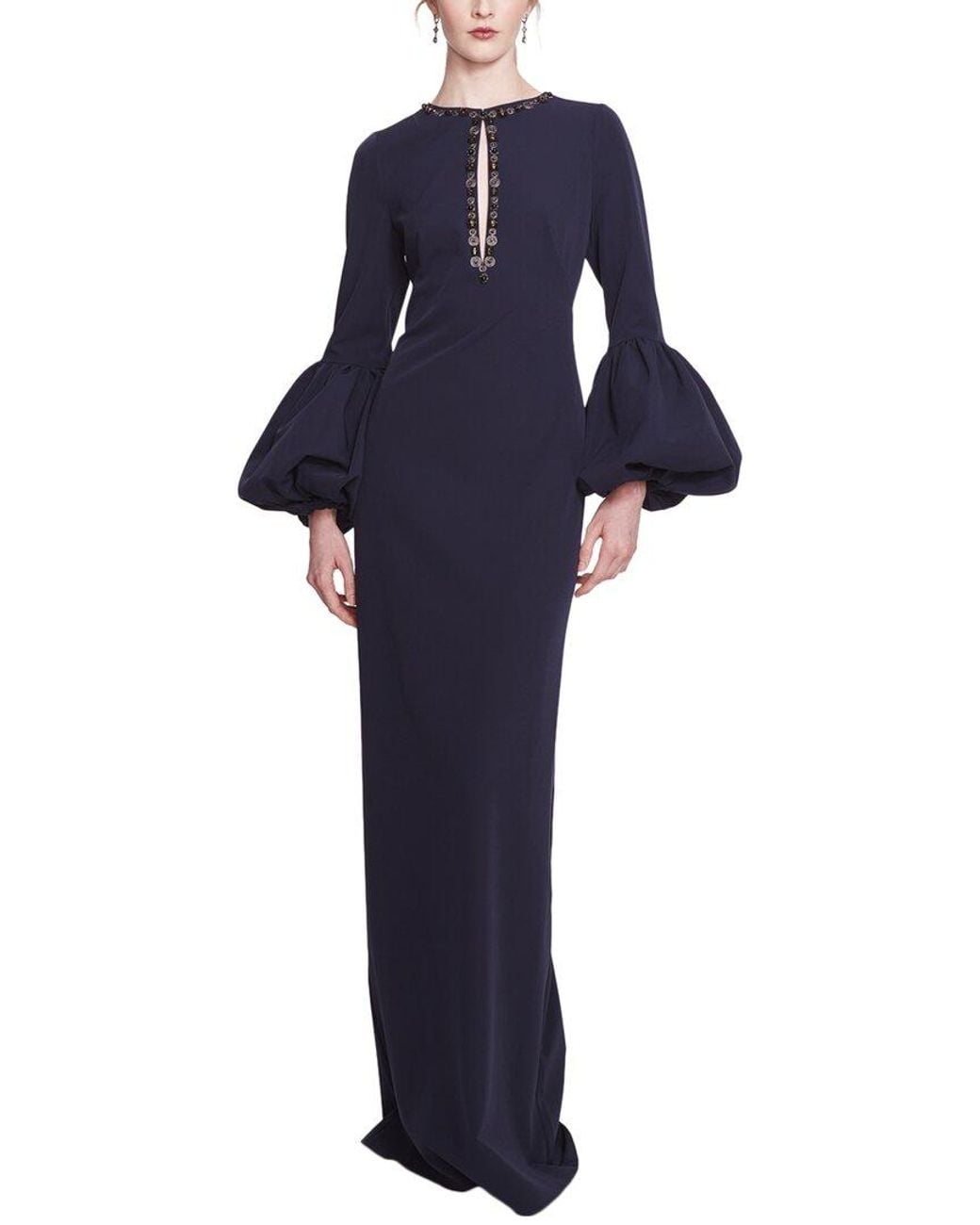 Marchesa Blue Caftan