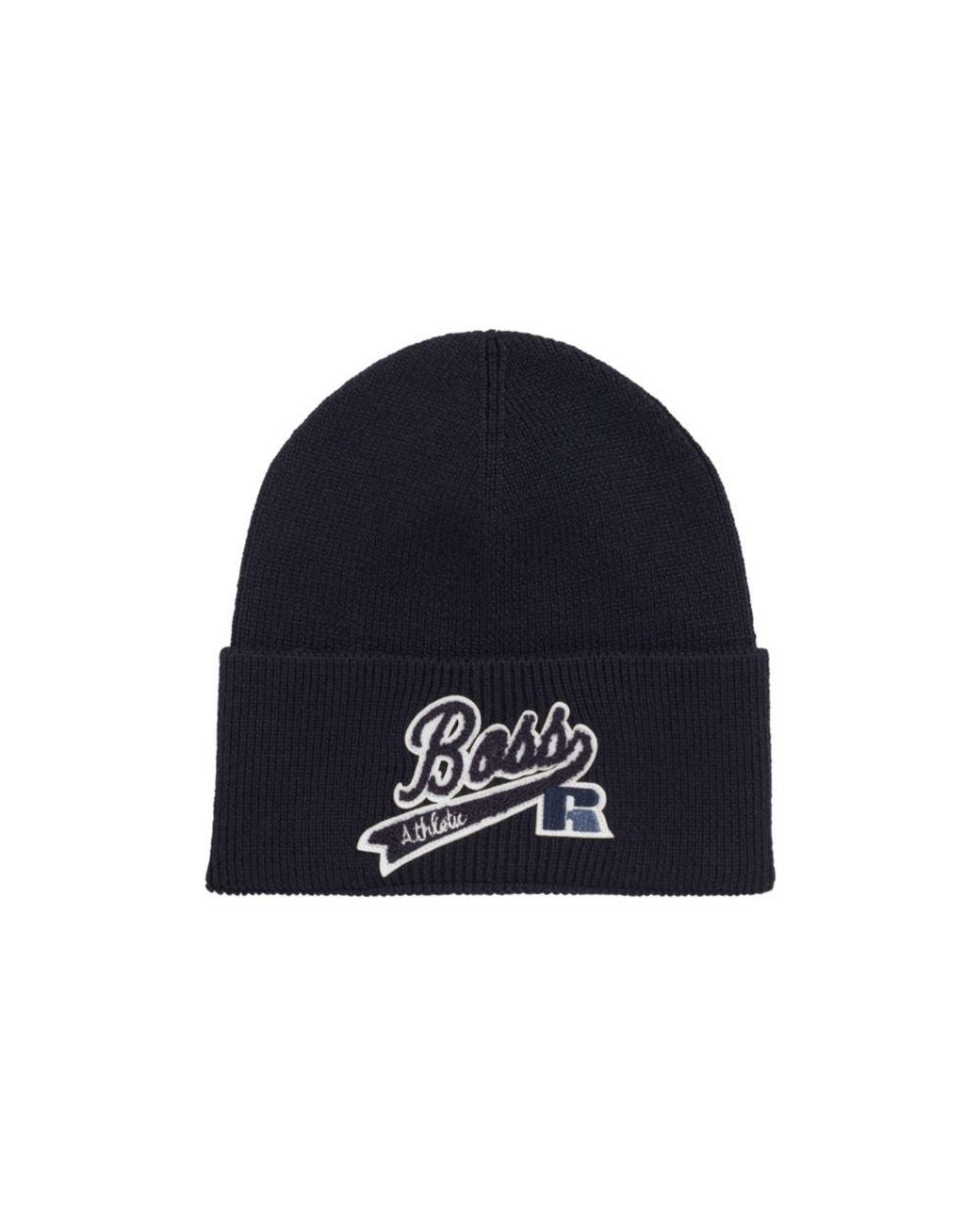 HUGO BOSS Wool Hugo - Ribbed Beanie Hat 