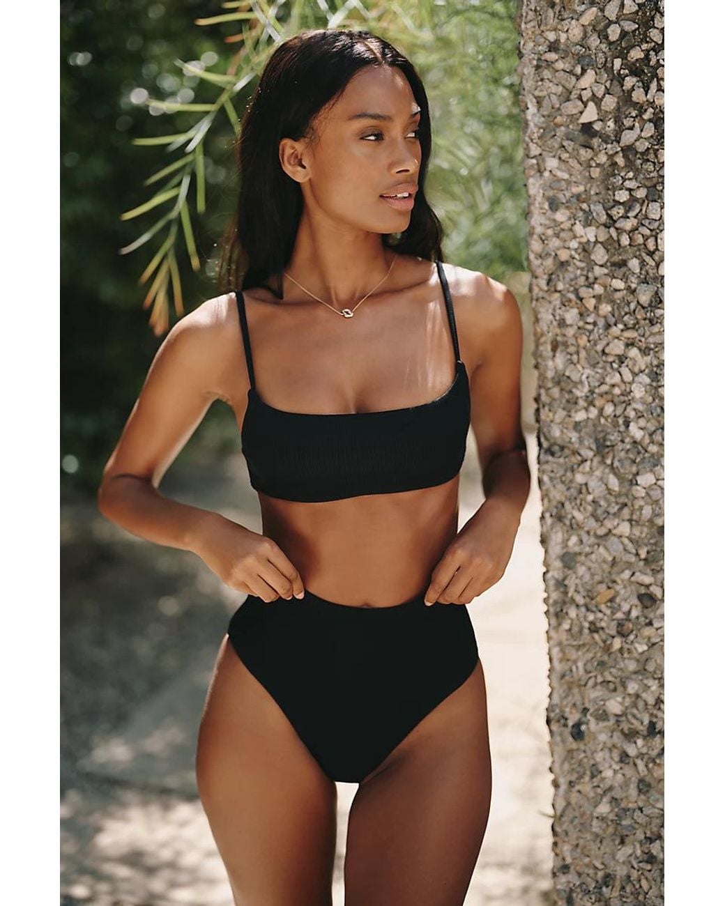 LSPACE Black Soleil Bikini Bottoms