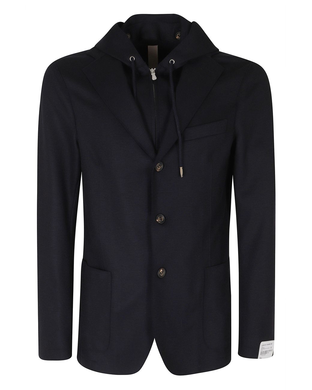 Eleventy Black Single-Breasted Wool-Blend Jacket for men
