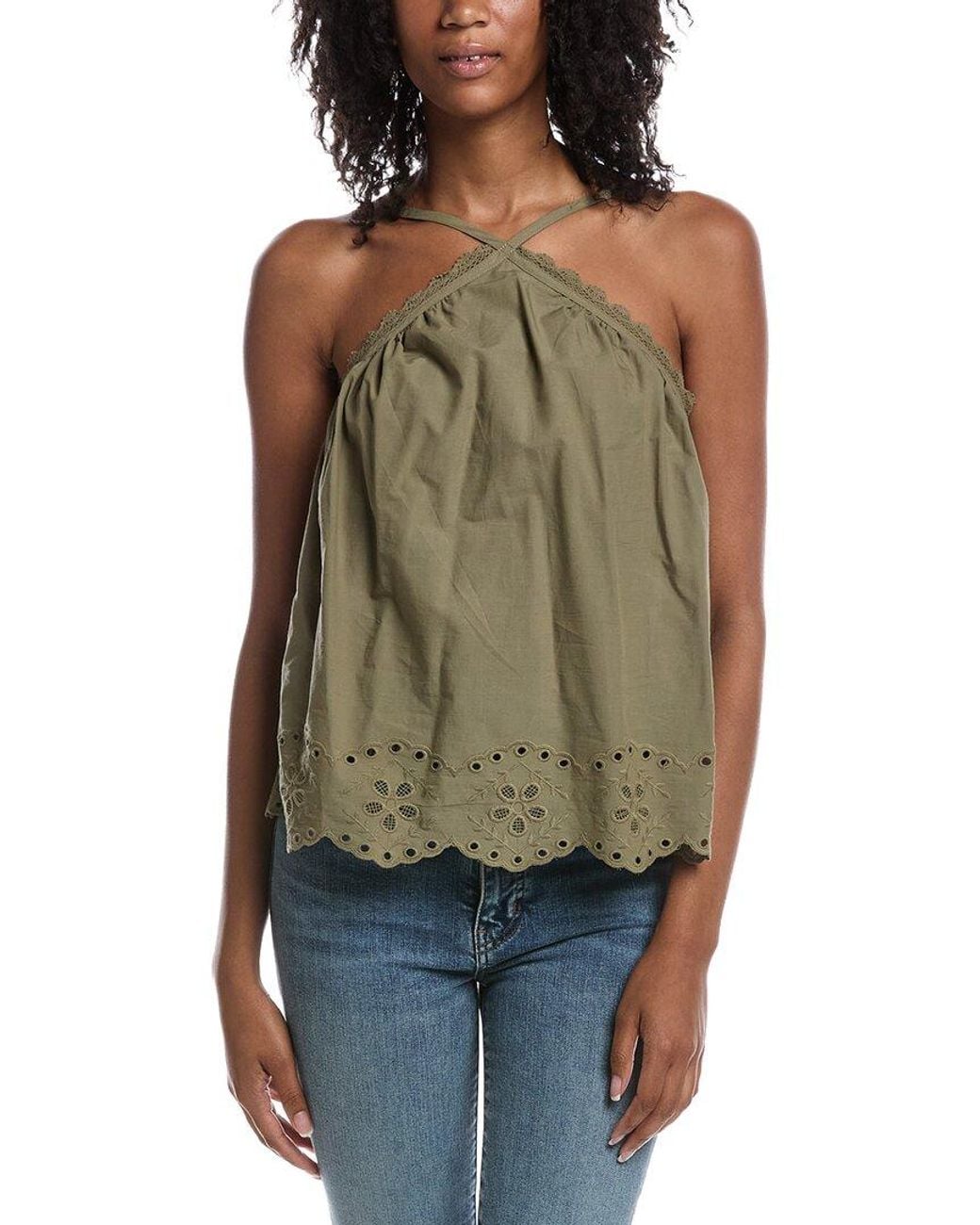 REMAIN STUDIO Green Halter Style Cami