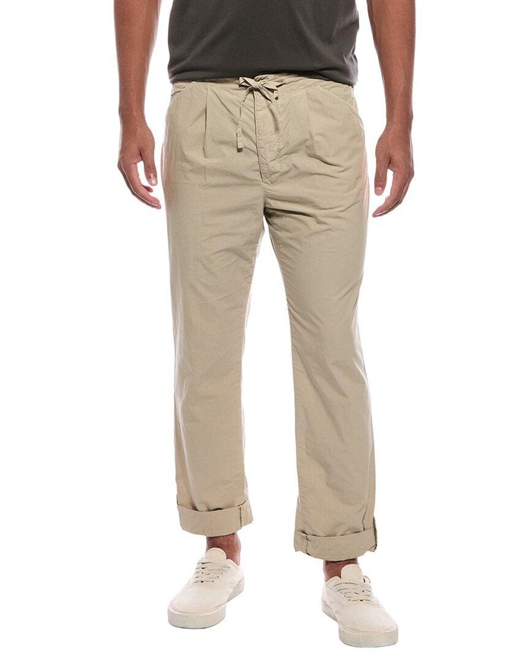 Slowear Natural Glanshirt Solid Trouser for men