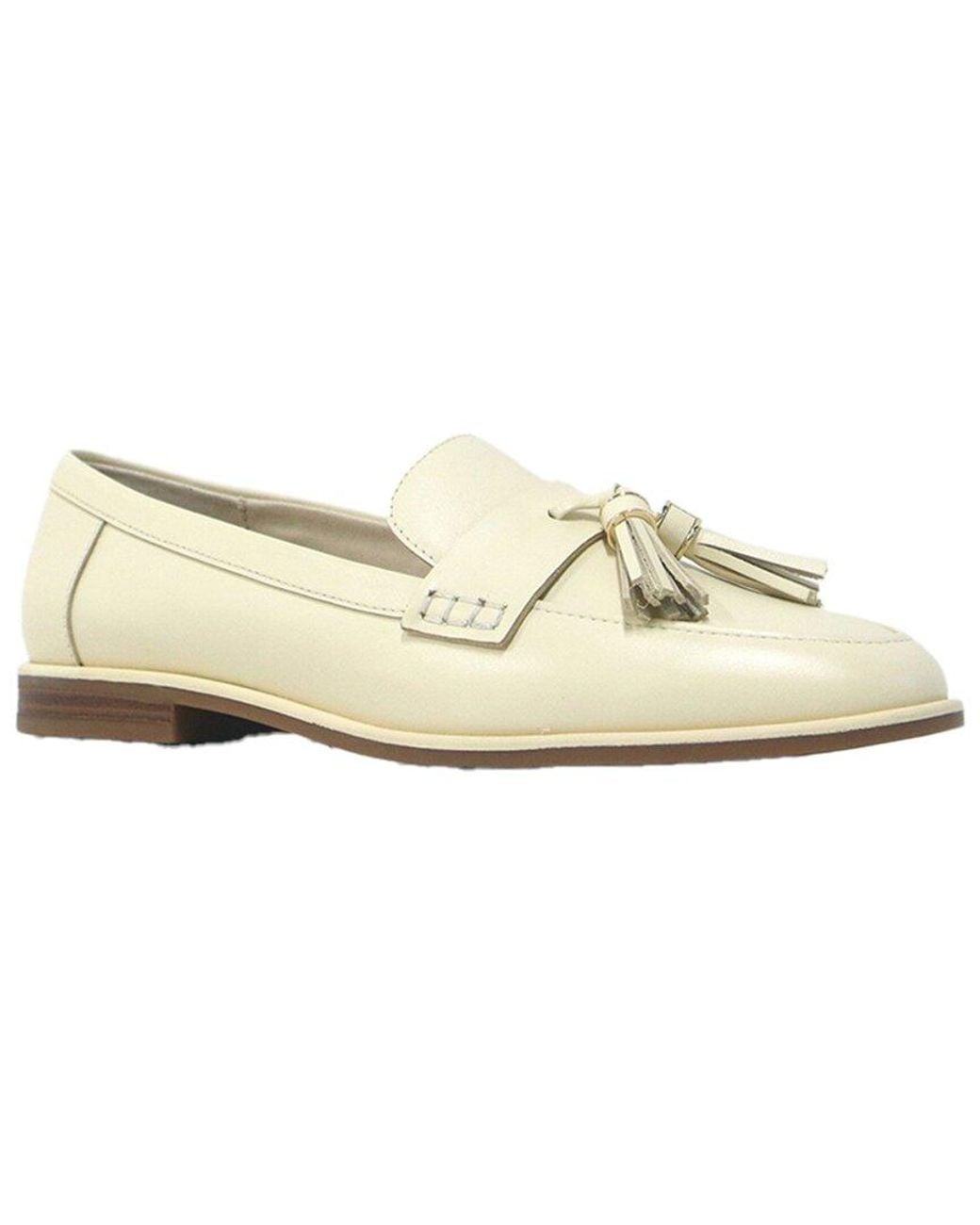 Kenneth Cole White Lyra Lambs Leather Flat