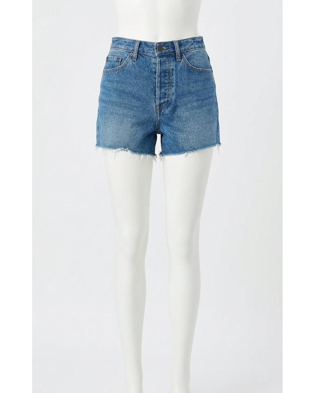 Z Supply Everyday High Rise Short in Blue | Lyst