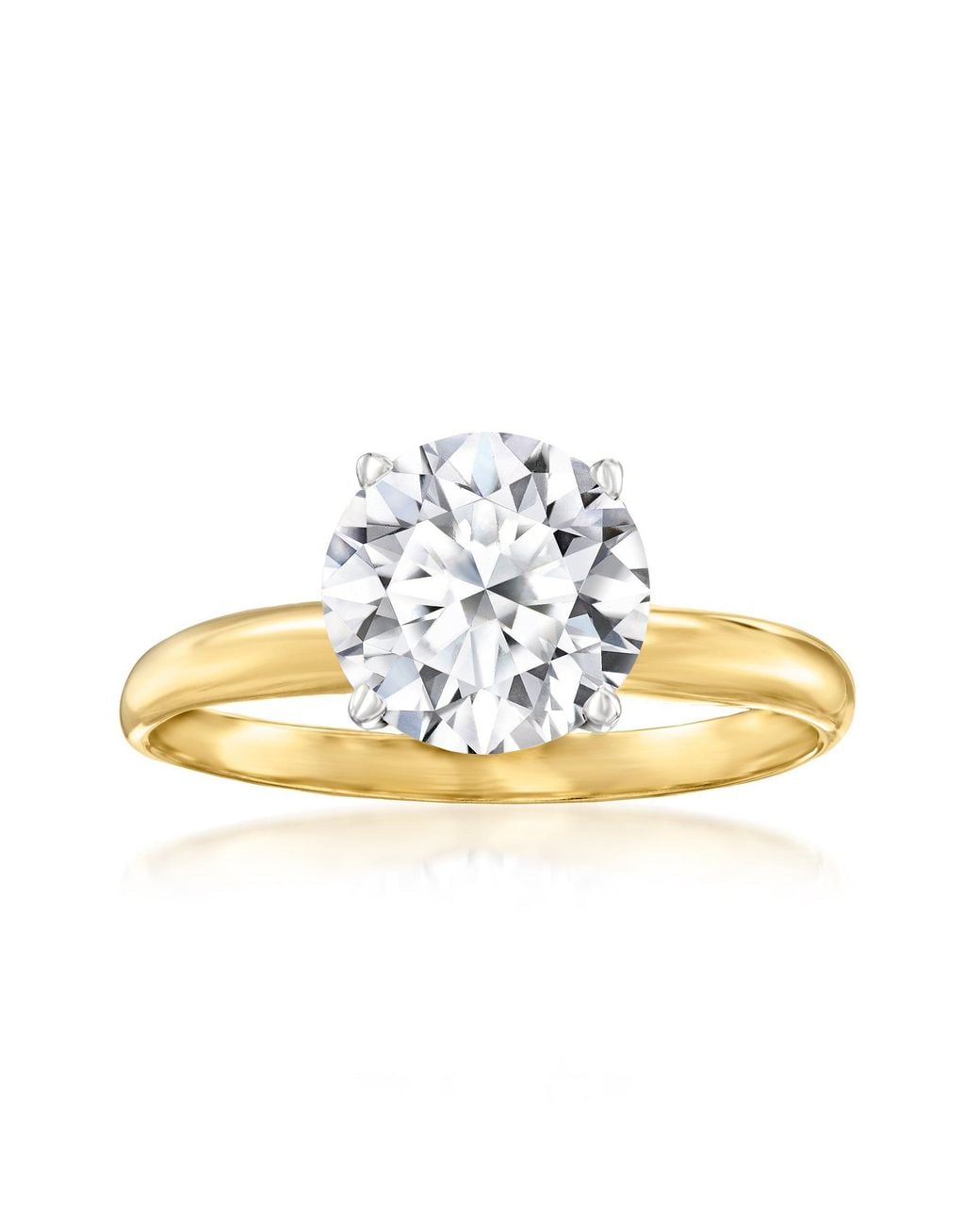 Ross-Simons Metallic Lab-Grown Diamond Solitaire Ring