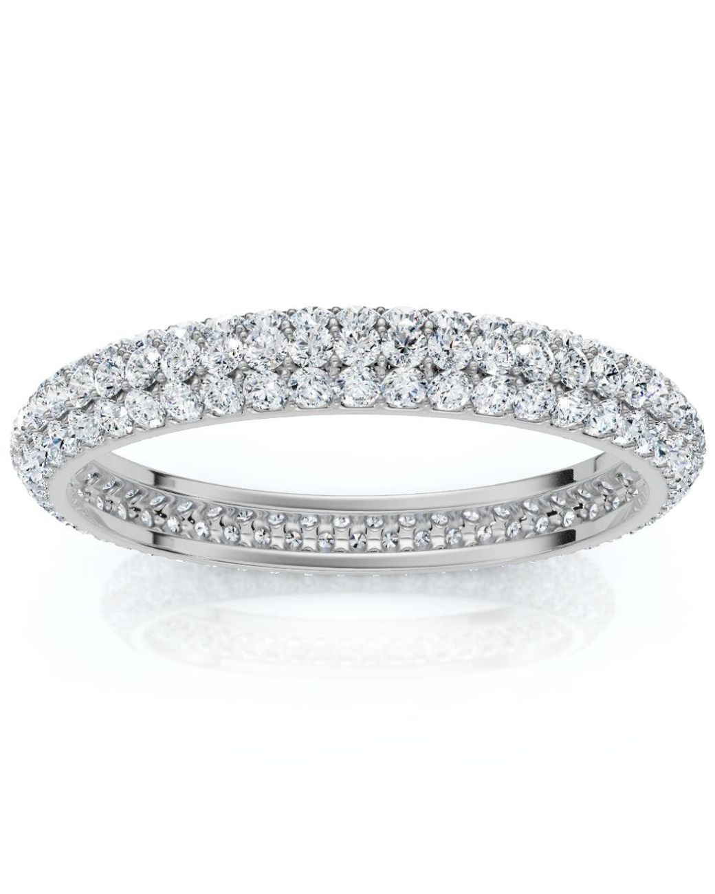 Pompeii3 1Ct Pave Diamond Eternity Ring 14K Lab Grown in Metallic | Lyst