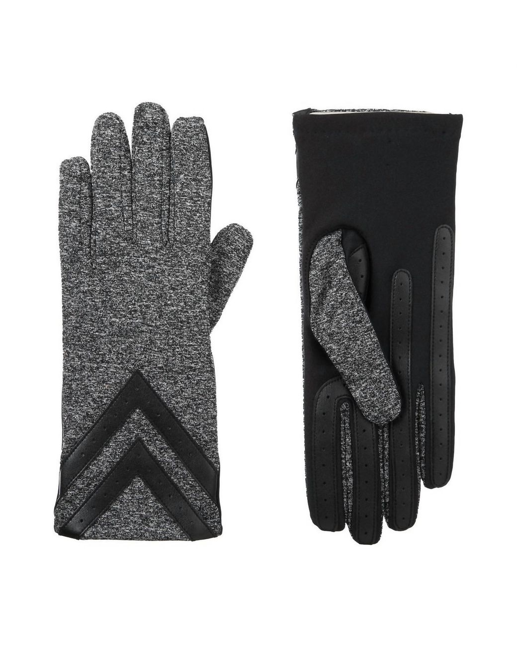 Isotoner Black Smartdri Chevron Stretch Touchscreen Gloves
