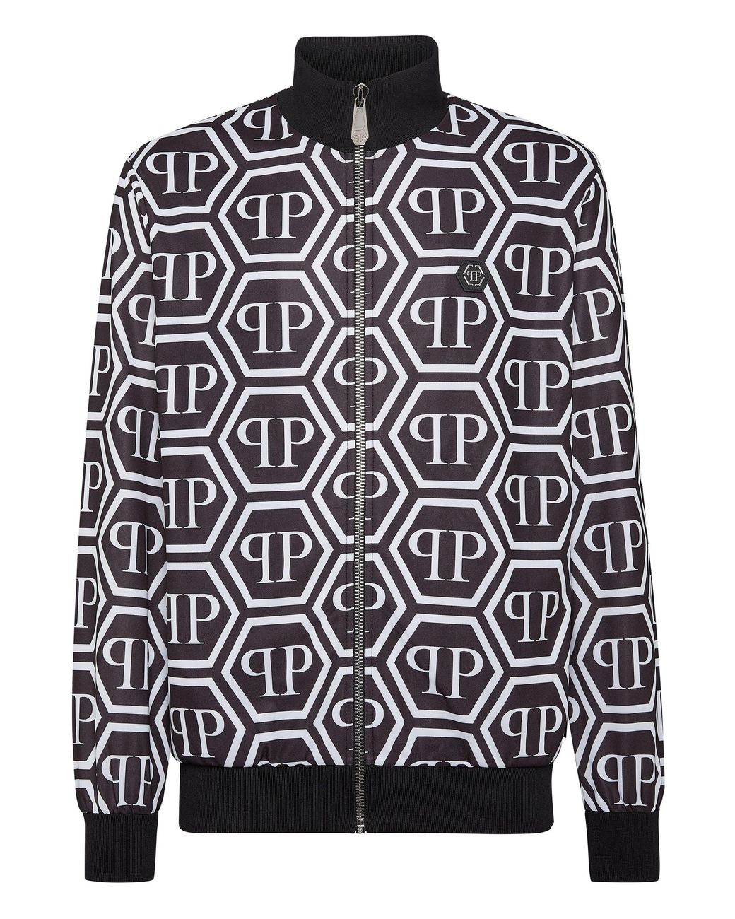 Philipp Plein Black Jogging Jacket Monogram for men