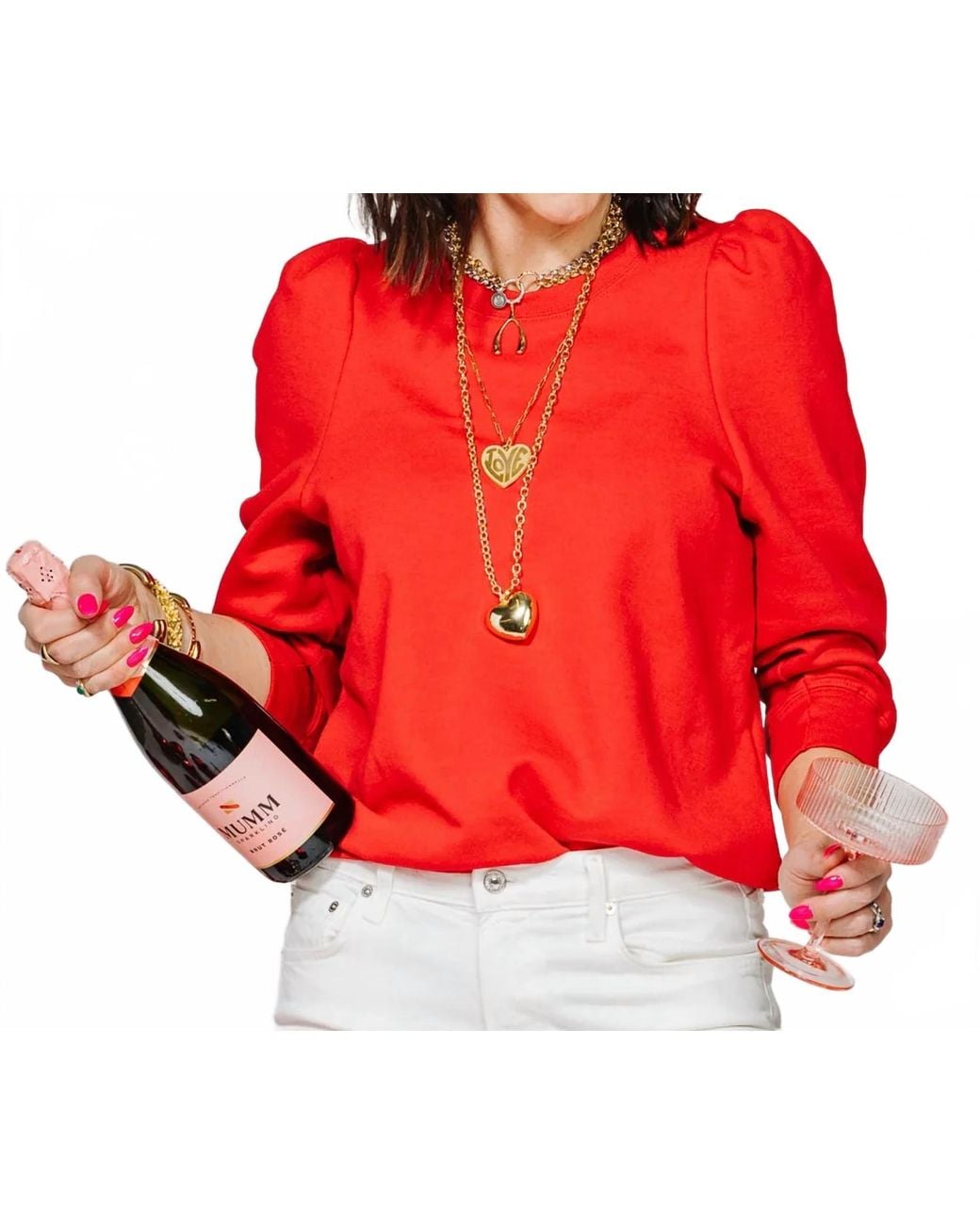 Kate McHale Jensen Cooper Sweatshirt in Red | Lyst