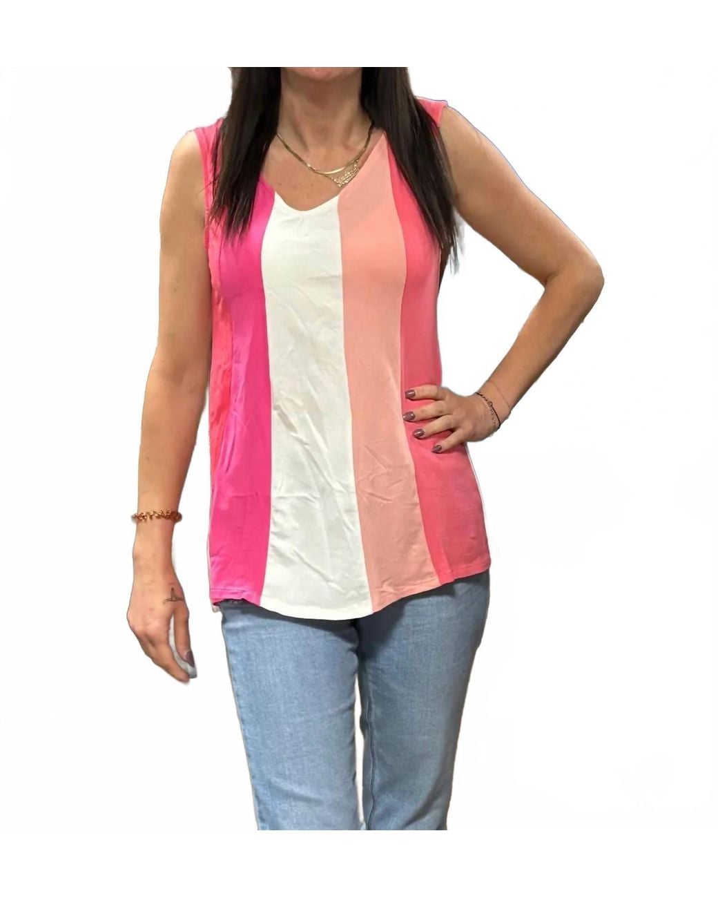 Bibi Red Striped Tank