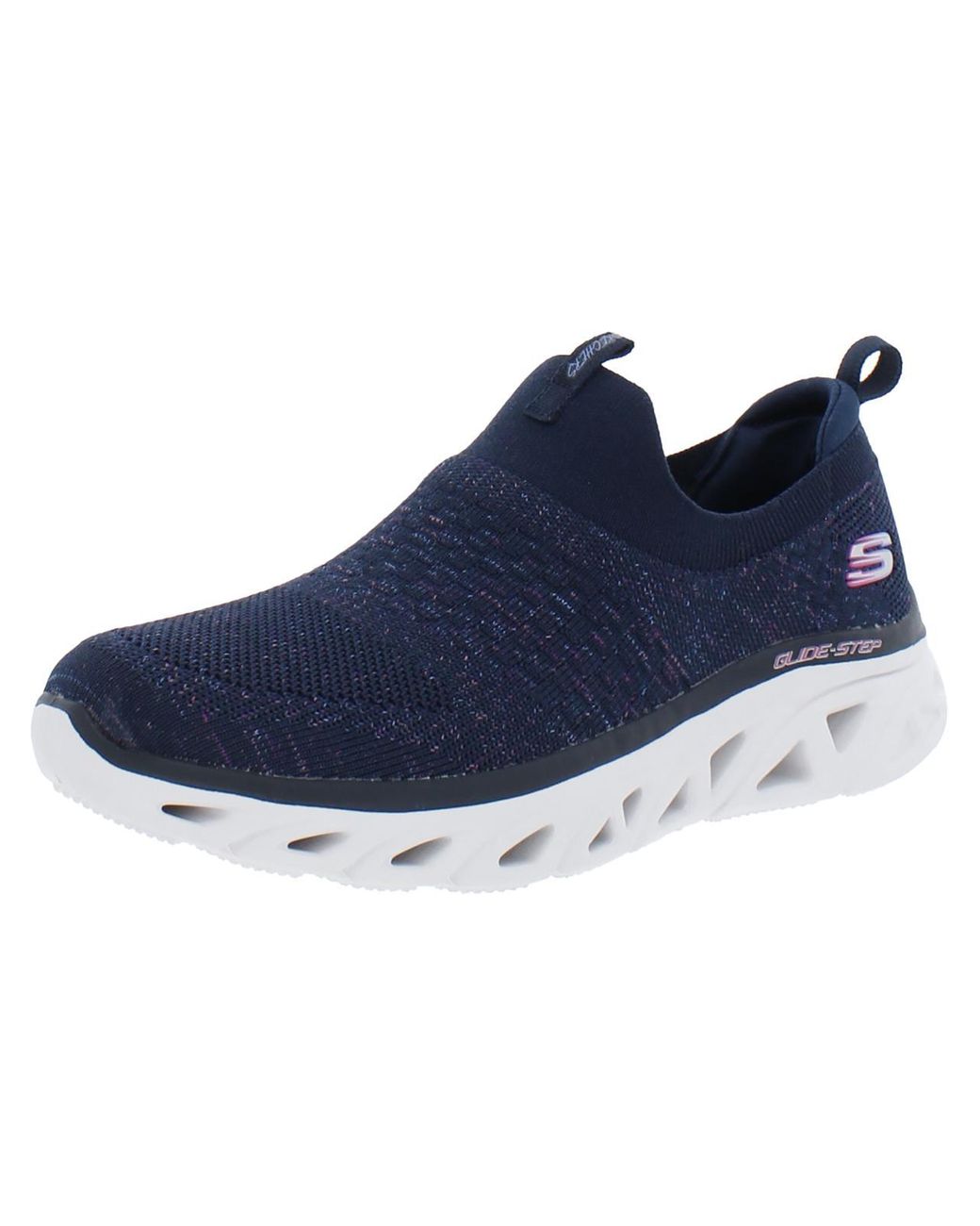 Skechers Glide Step Sport- Lively Glow Relaxed Fit Slip On Walking Shoes in  Blue | Lyst