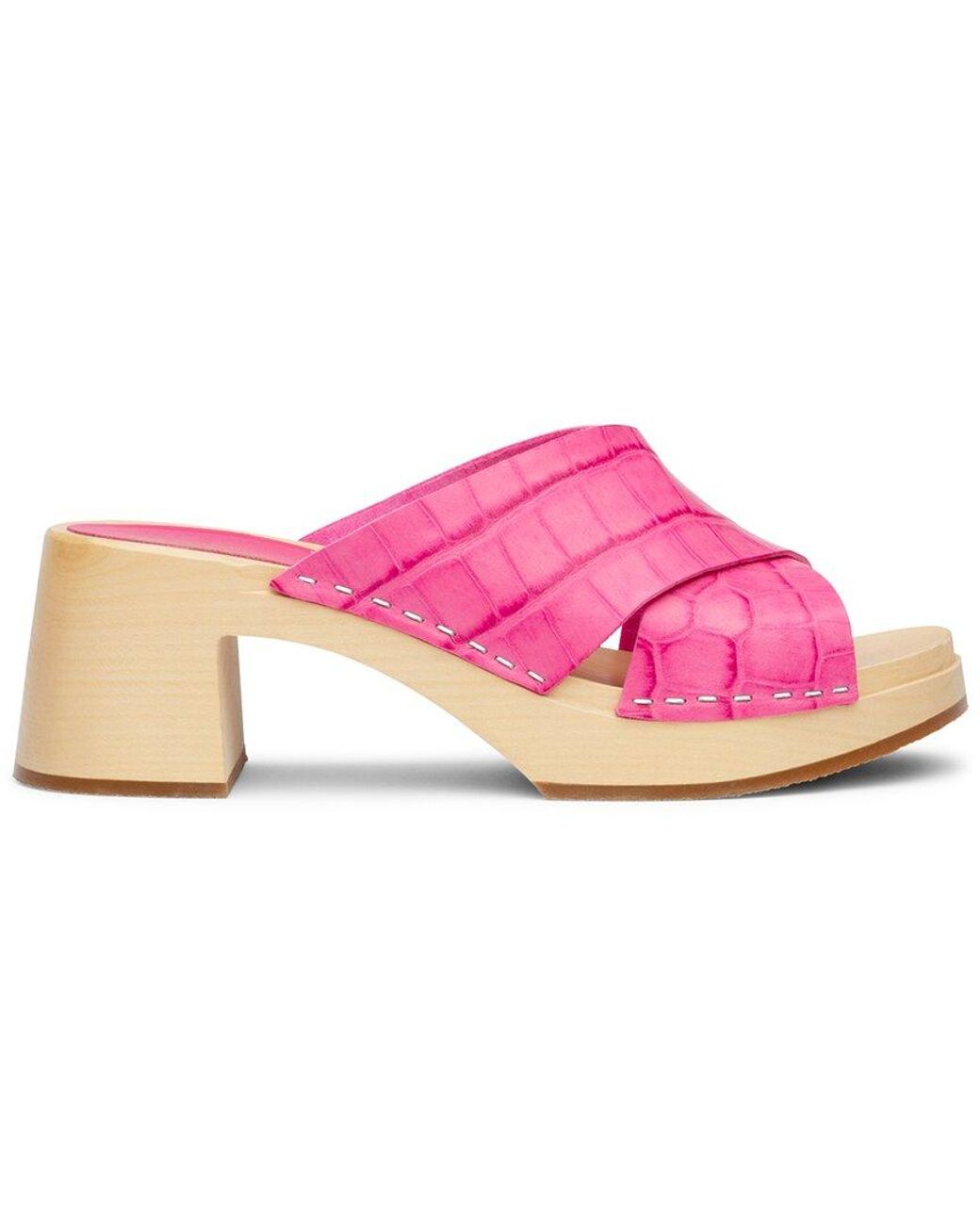 Swedish Hasbeens Anette High Leather Sandal in Pink | Lyst