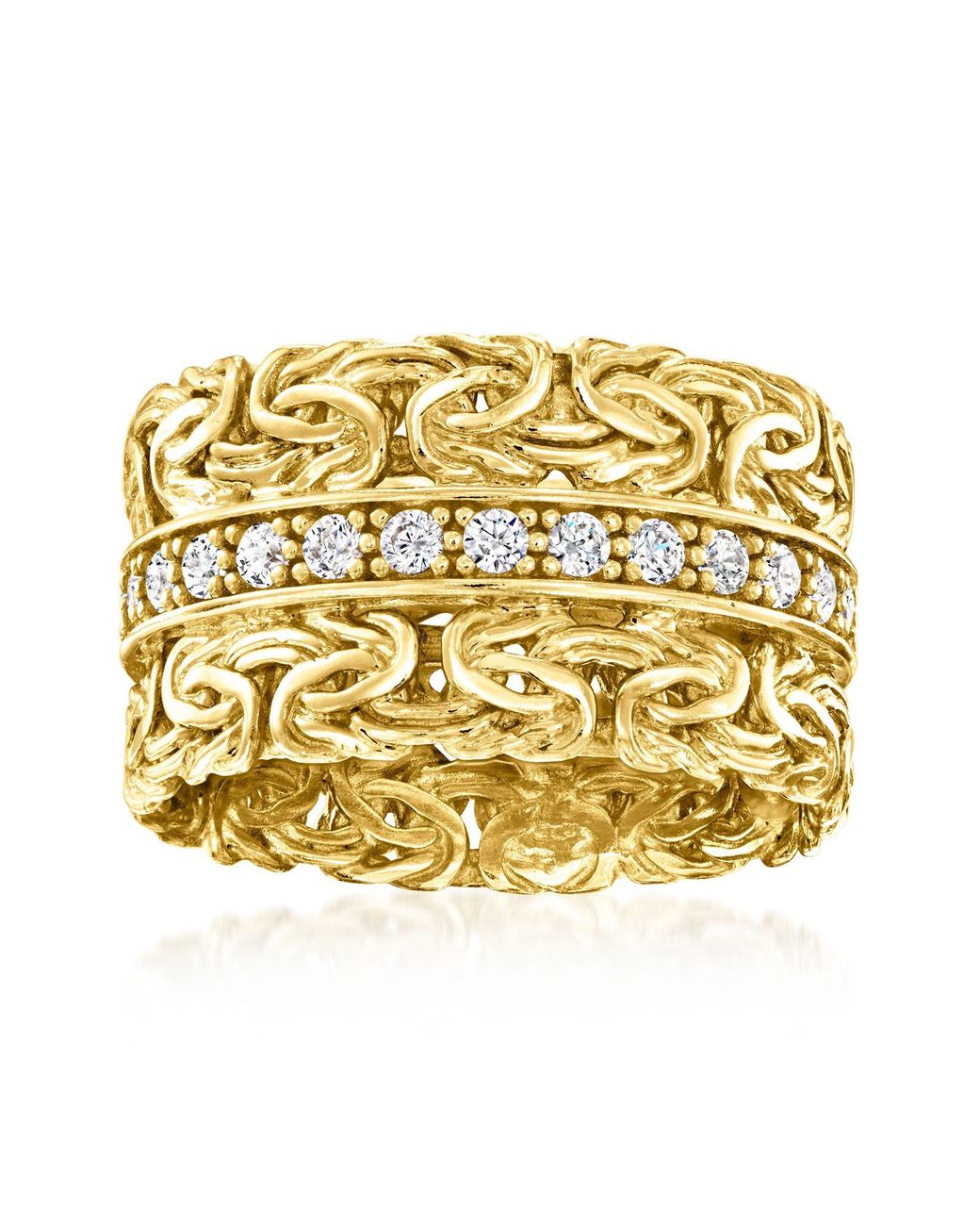 Ross-Simons Metallic Cz Byzantine Ring