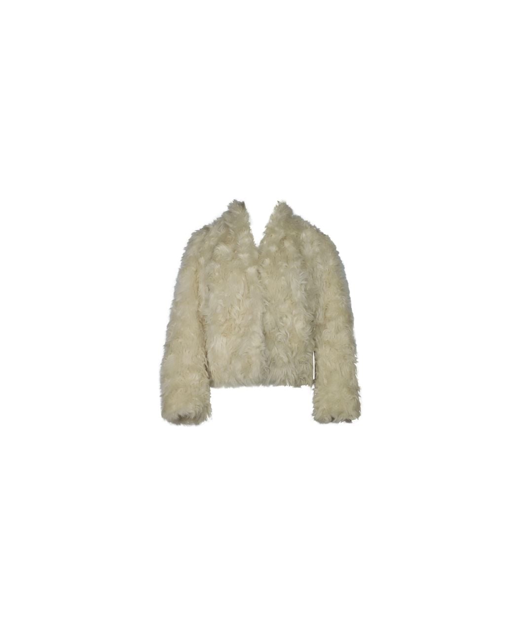 Vince Black Plush Faux Fur Cropped Jacket