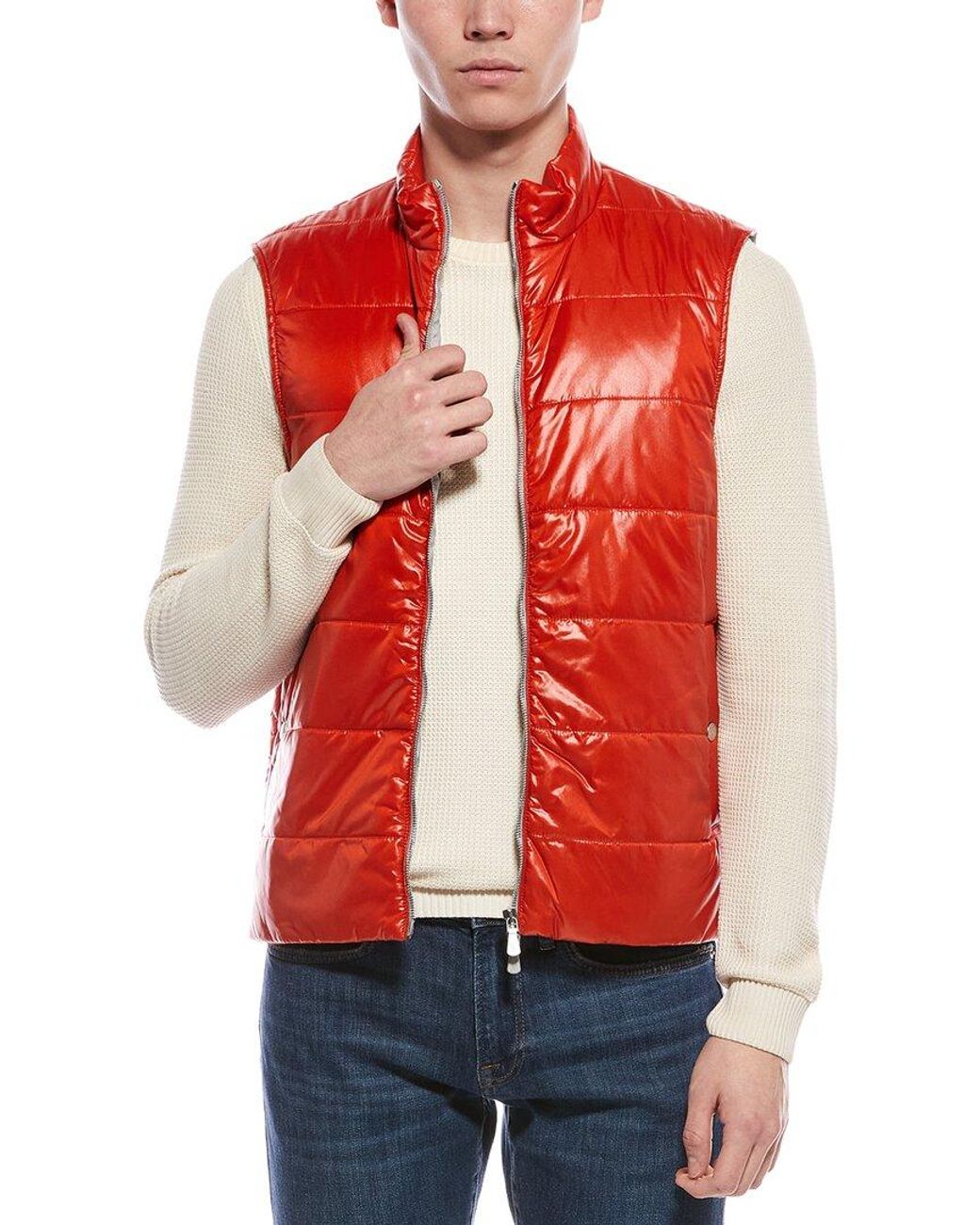 Eleventy Red Vest for men