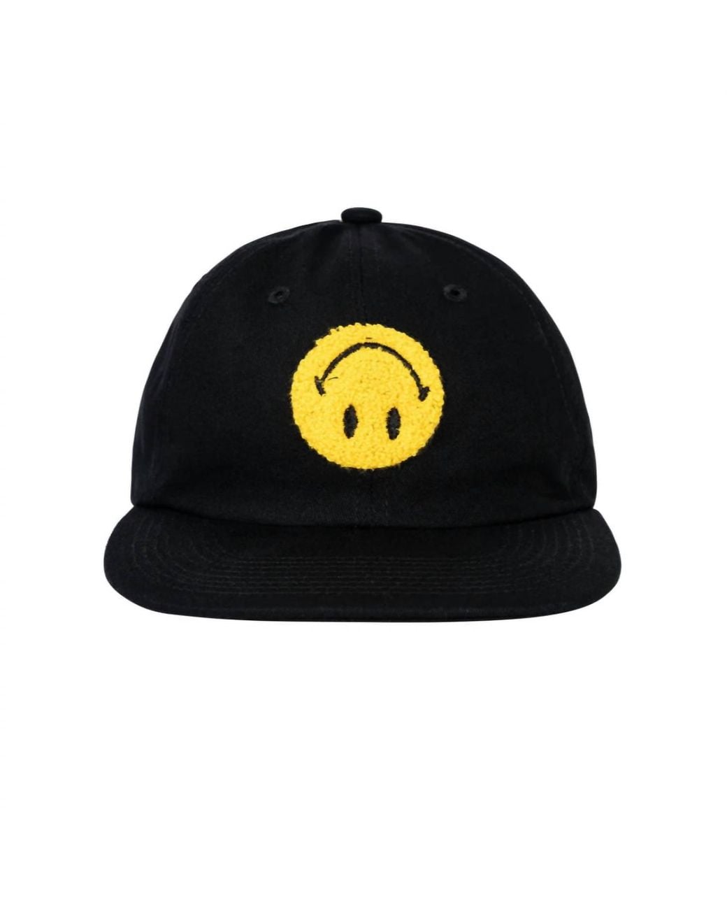 Market Black Smiley 6-Panel Hat for men