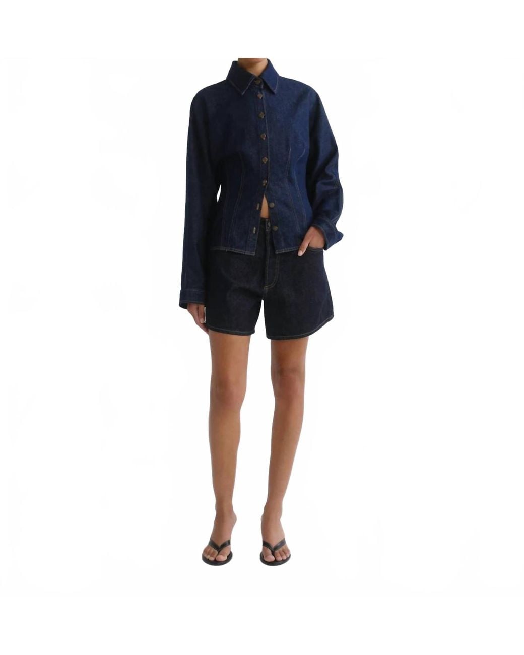 Agolde Blue Leith Shorts