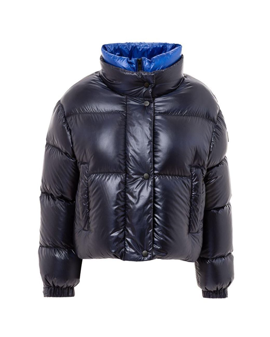 Add Blue Polyamide Full-Length Jacket