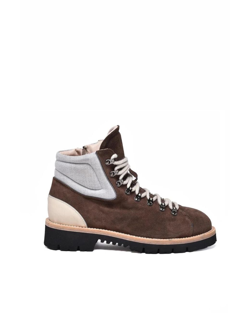Eleventy White Suede Zip Boots for men