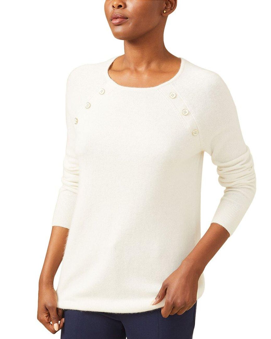 J.McLaughlin Sherman Angora u0026 Wool-blend Sweater in White | Lyst
