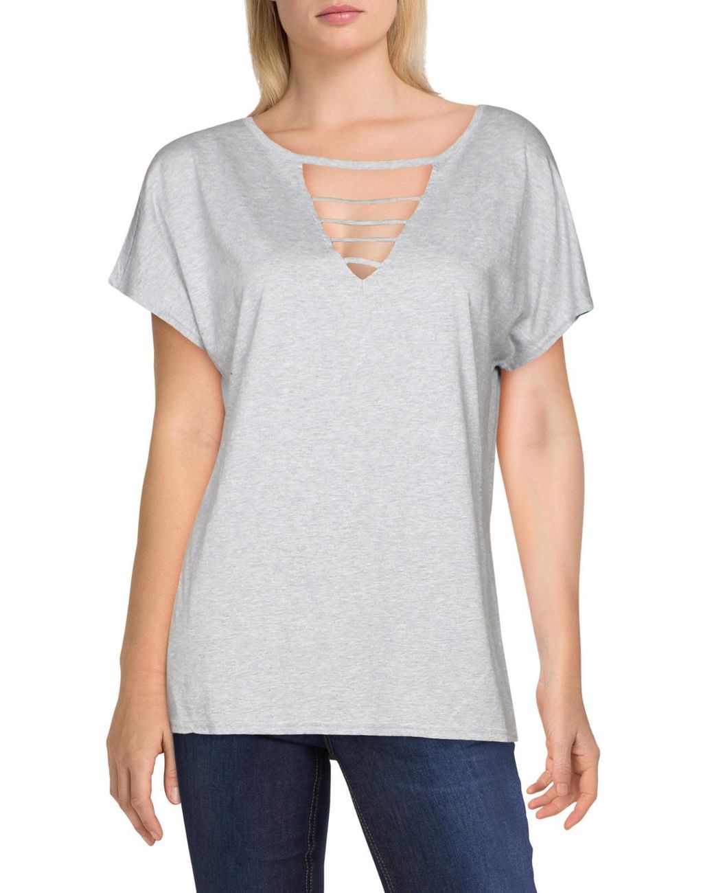 cut out choker shirt