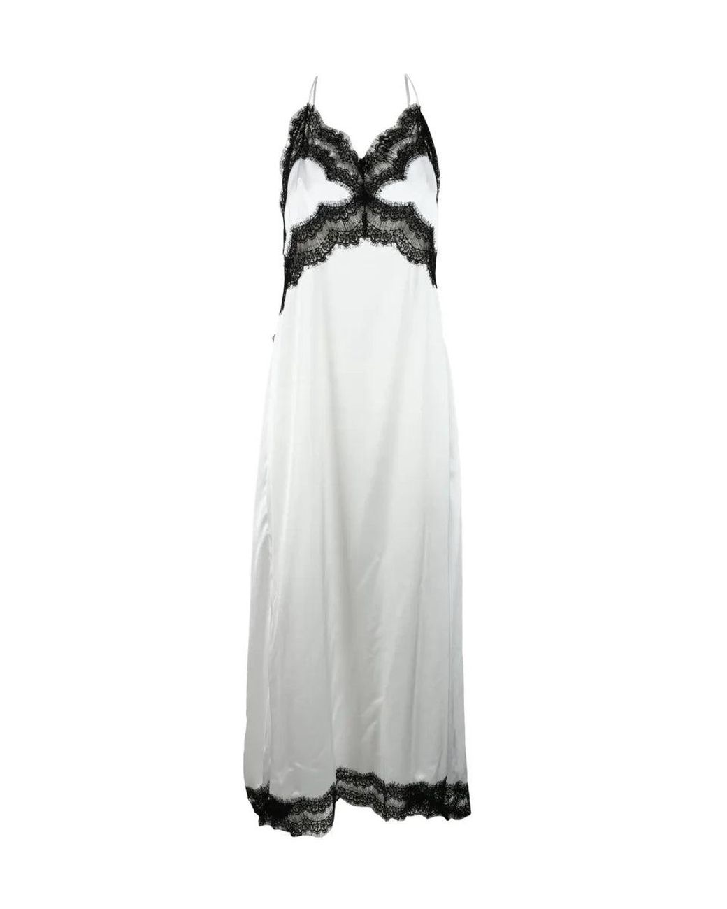 MSGM White Long Slip Dress