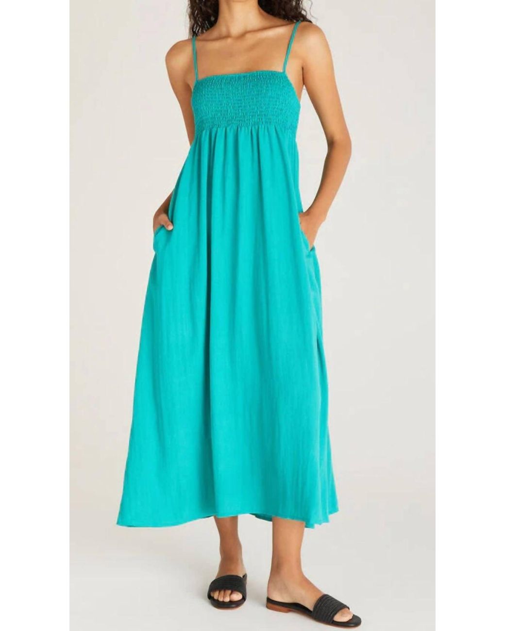 Z Supply Beachside Midi Dress in Blue Lyst