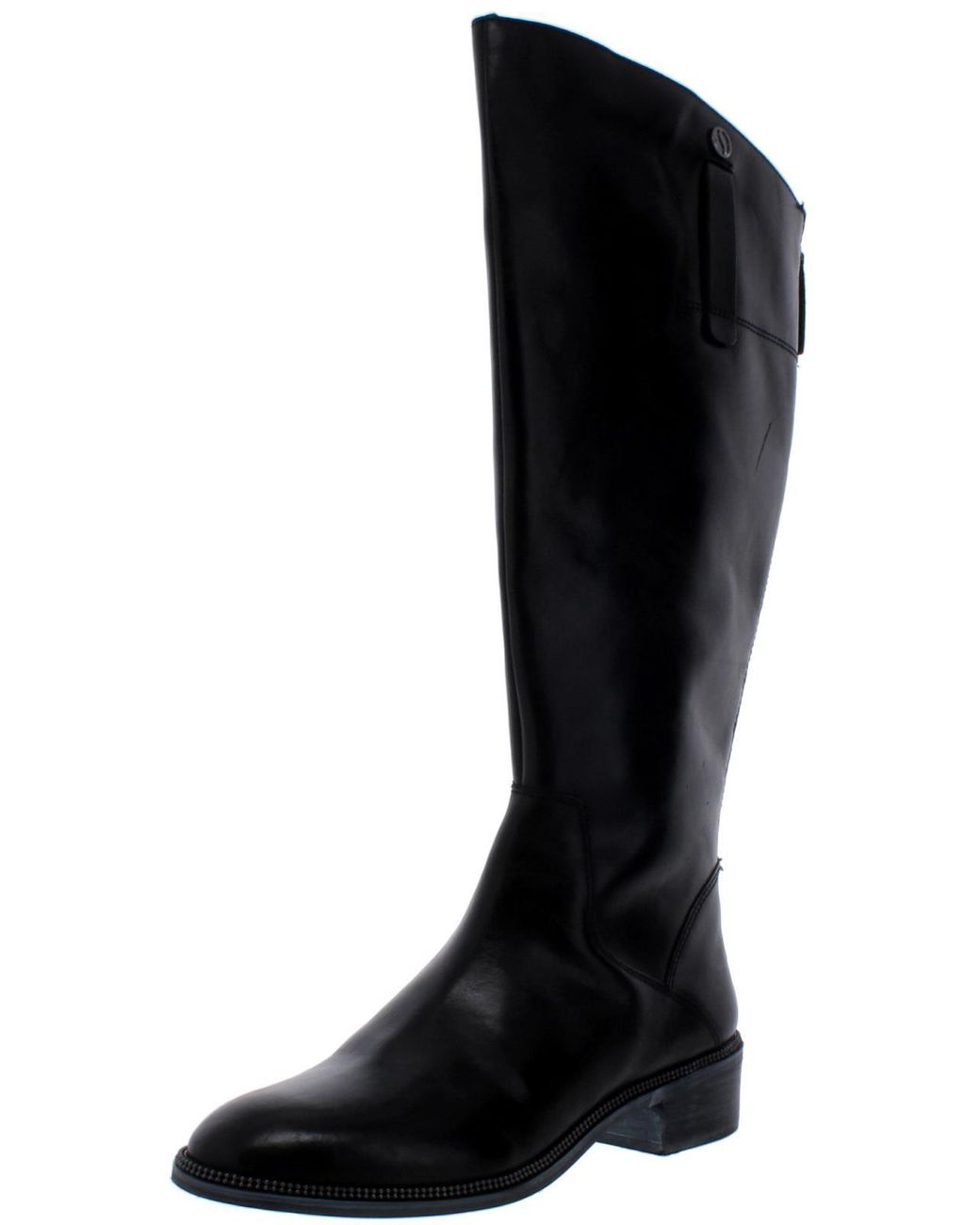 Franco Sarto Becky Leather Knee High Riding Boots in Black | Lyst