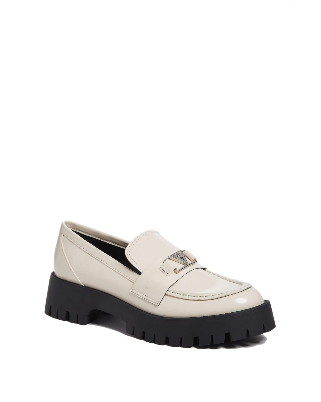 Guess Factory Chunky Platform Loafers in White | Lyst