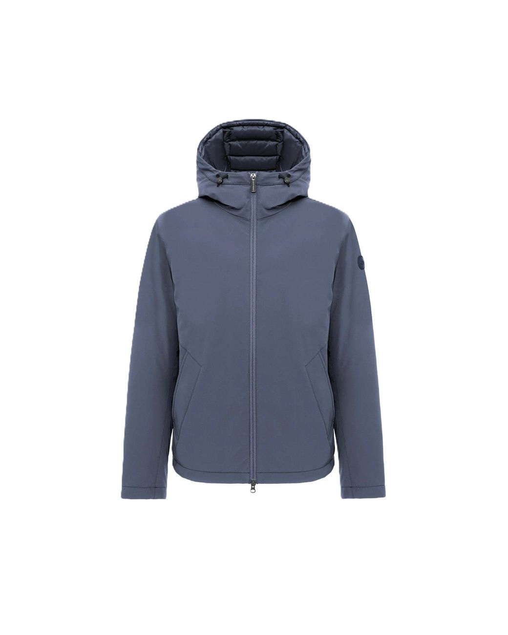 Colmar Blue Matte-Finish Adjustable Hood Down Jacket for men