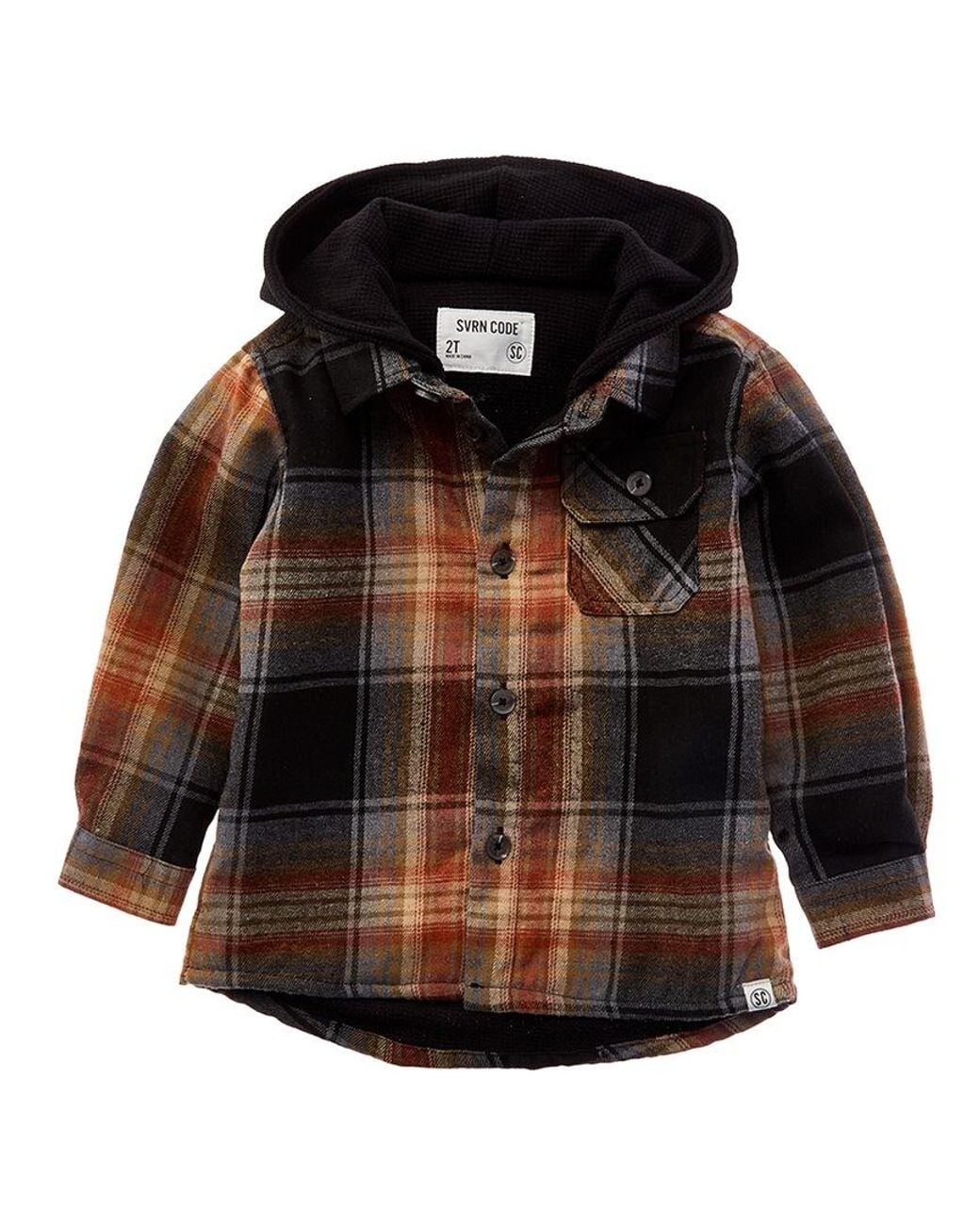 Sovereign Code Black Northern Hooded Button Down Shirt for men