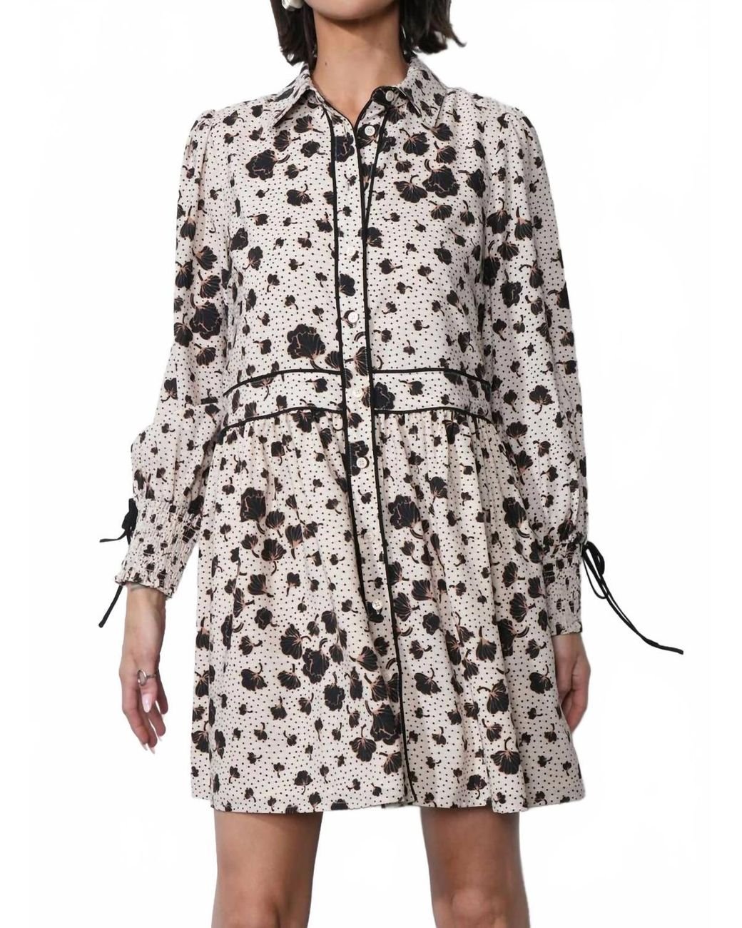 Greylin White Elsa Button Down Dress