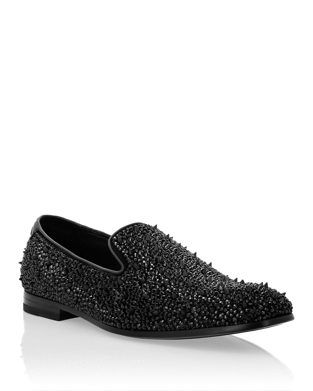Philipp Plein Black Moccasin Crystal for men